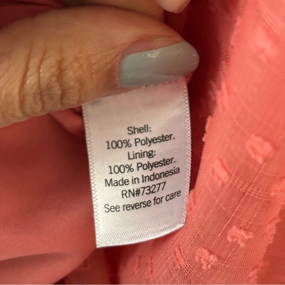 LC Lauren Conrad Pink Asymmetrical 3/4 Sleeve Blouse - Picture 7 of 9